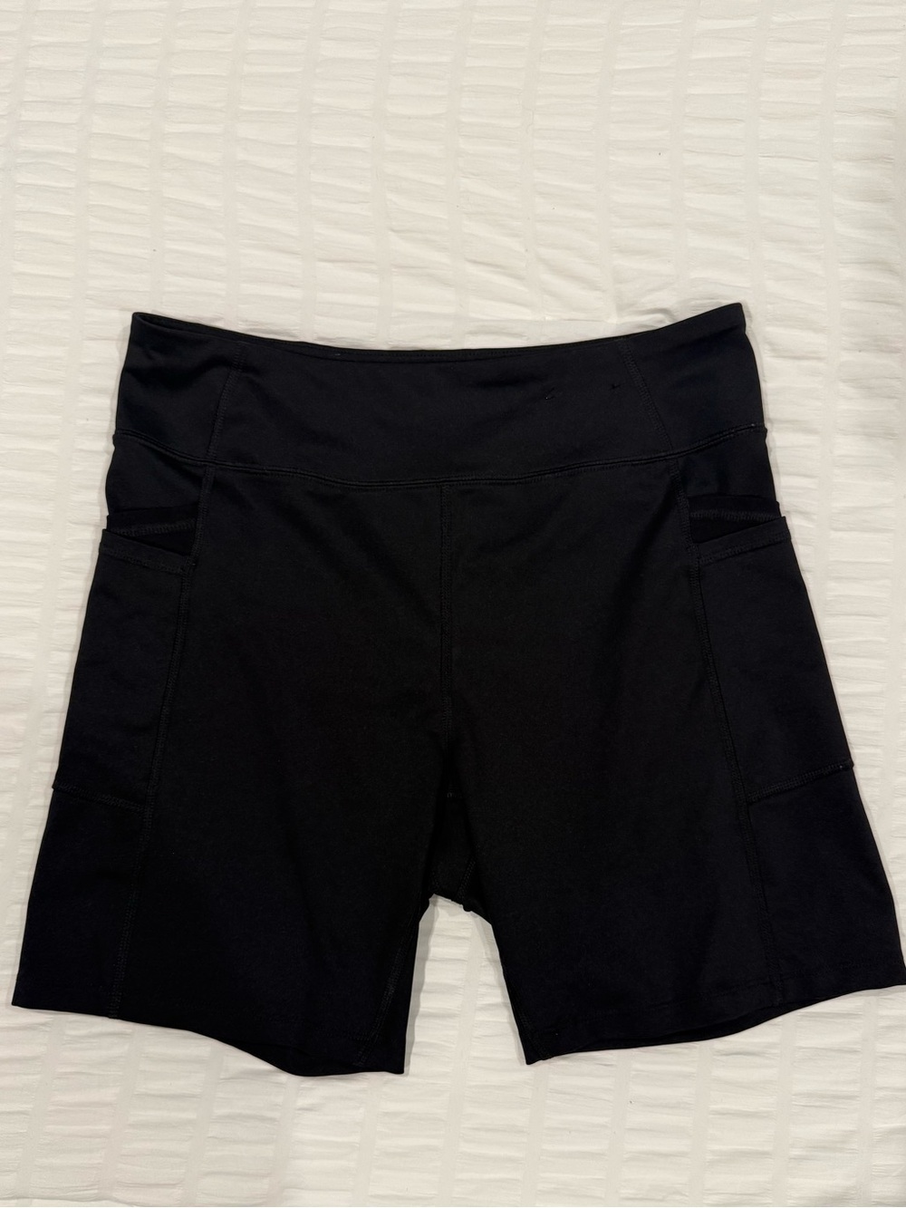 Fila Women's Black High-Waist Bike Shorts with Side Pockets